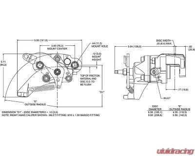Wilwood Clear Anodize Right Hand HE1 Hydra-Electric Caliper - 120-17080