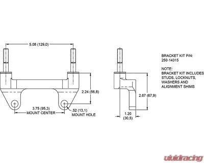 Wilwood Universal Red Powerlite Radial Mount Caliper - 120-8727-RD