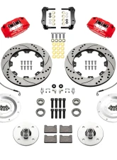 Wilwood 11.38" Drilled & Slotted Rotors Red Caliper Powerlite Front Brake Kit Porsche 914 1973-1976                                     - 140-17474-DR - Image 2