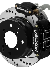 Wilwood 11.38" Drilled & Slotted Rotors Black Caliper Powerlite-MC4 Rear Parking Brake Kit Porsche 914 1970-1976                                     - 140-17475-D - Image 6