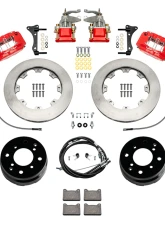 Wilwood 11.38" Slotted Rotors Red Caliper Powerlite-MC4 Rear Parking Brake Kit Porsche 914 1970-1976                                     - 140-17475-R - Image 2