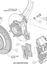 Wilwood Red Slotted 13.38" AERO6-DM Direct-Mount Truck Front Brake Kit Ford Bronco 2021-2024                                     - 140-17512-DR - Image 5