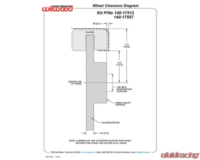 Wilwood Red Slotted 13.38" AERO6-DM Direct-Mount Truck Front Brake Kit Ford Bronco 2021-2024 - 140-17512-DR
