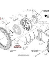 Wilwood 12.88" Slotted Rotors Red Caliper Forged Narrow Superlite 4R Rear Parking Big Brake Kit                                     - 140-17658-R - Image 3