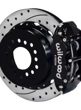 Wilwood 14" Drilled & Slotted Rotors Black Caliper Forged Narrow Superlite 4R Rear Parking Big Brake Kit                                     - 140-17659-D - Image 8