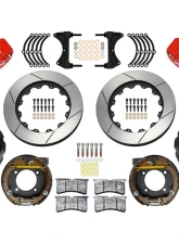 Wilwood 12.88" Slotted Rotors Red Caliper Forged Narrow Superlite 4R Rear Parking Big Brake Kit                                     - 140-17658-R - Image 2