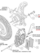 Wilwood SLC56 Front Replacement 12.8" Drilled & Slotted Rotor & Black Caliper Kit Chevrolet Corvete 2005-2013                                     - 140-17671-D - Image 3