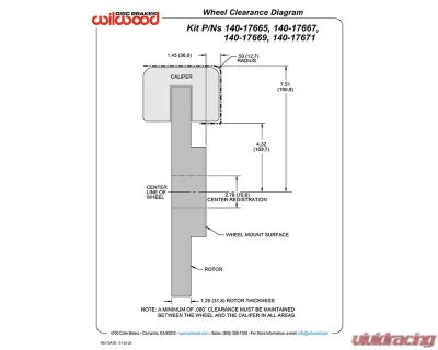 Wilwood SLC56 Front Replacement 12.8" Drilled & Slotted Rotor & Black Caliper Kit Chevrolet Corvete 2005-2013 - 140-17671-D