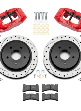 Wilwood DPC56 Rear Replacement 12.01" Drilled & Slotted Rotors & Red Caliper Chevrolet Corvete 1997-2004                                     - 140-17670-DR - Image 2