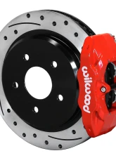 Wilwood DPC56 Rear Replacement 12.01" Drilled & Slotted Rotors & Red Caliper Chevrolet Corvete 1997-2004                                     - 140-17670-DR - Image 6
