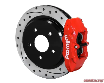 Wilwood DPC56 Rear Replacement 12.01" Drilled & Slotted Rotors & Red Caliper Chevrolet Corvete 1997-2004 - 140-17670-DR