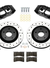 Wilwood SLC56 Front Replacement 12.8" Drilled & Slotted Rotor & Black Caliper Kit Chevrolet Corvete 2005-2013                                     - 140-17671-D - Image 2