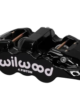 Wilwood 14" Drilled & Slotted Rotors Black Calipers Aero4 Rear Parking Big Brake Kit                                     - 140-17673-D - Image 6