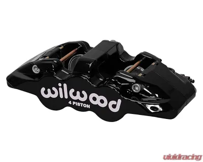 Wilwood 14" Drilled & Slotted Rotors Black Calipers Aero4 Rear Parking Big Brake Kit - 140-17673-D