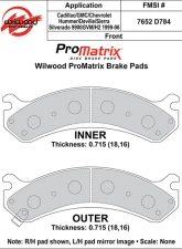Wilwood Smartpad BP-10 D784 Brake Pads                                     - 150-10-D0784K - Image 2