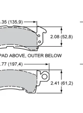 Wilwood Smartpad BP-35 D52 Brake Pads                                     - 150-35-D52K - Image 2