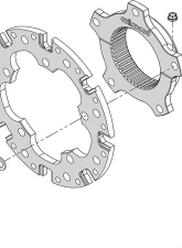 Wilwood 8x7 Dynamic XRZ Sprint Inboard Hub Kit                                     - 270-17649 - Image 2