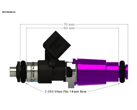Injector Dynamics ID1750-XDS Grey Top 60mm Injectors