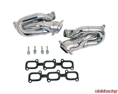 BBK Performance Parts 1-5/8 Shorty Exhaust Headers Polished Silver Ceramic Ford Mustang V6 2011-2017 - 14420