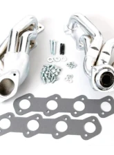 BBK Performance Parts 1-5/8 Shorty Exhaust Headers Polished Silver Ceramic Ford Mustang GT 4.6 1996-2004                                     - 16150 - Image 2