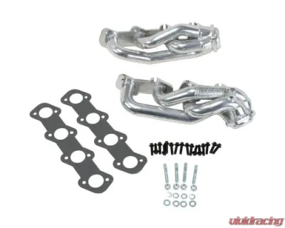 BBK Performance Parts 1-5/8 Shorty Exhaust Headers Polished Silver Ceramic Ford F150 4.6 1997-2003 - 35150