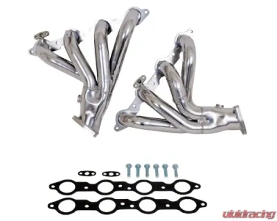 BBK Performance Parts 1-3/4 Shorty Exhaust Headers Polished Silver Ceramic Chevrolet Corvette 5.7 LS1 1997-1999 - 40000