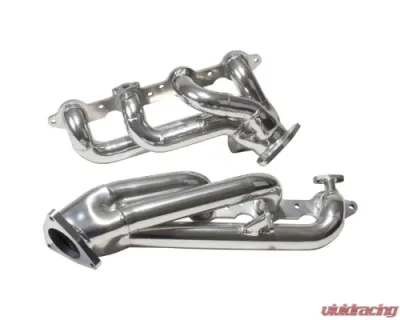 BBK Performance Parts 1-3/4 Shorty Exhaust Headers Polished Silver Ceramic Chevrolet GM Truck SUV 4.8 5.3 1999-2013 - 40050