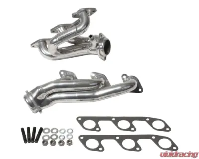BBK Performance Parts 1-5/8 Shorty Exhaust Headers Polished Silver Ceramic Ford Mustang V6 2005-2010 - 40100