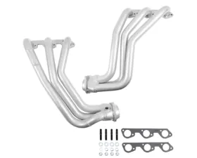 BBK Performance Parts 1-5/8 Long Tube Exhaust Headers With High Flow Cats Polished Silver Ceramic Jeep Wrangler 3.8 2007-2011