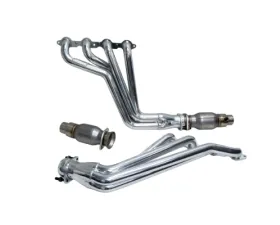 BBK Performance Parts 1-7/8 Long Tube Exhaust Headers With High Flow Cats Polished Silver Ceramic Chevrolet Camaro SS 2010-2015