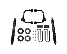 Skyjacker 3 Inch Suspension Lift Kit With Front Strut Spacers Front Upper A-arms Rear Blocks Rear U-bolts & Rear Black Max Shocks Ford F-150 2021