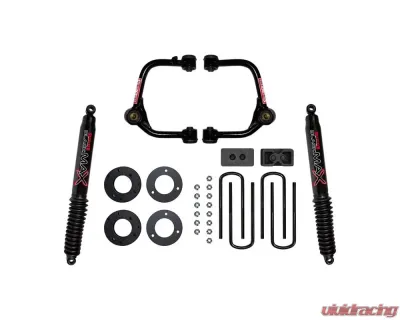 Skyjacker 3 Inch Suspension Lift Kit With Front Strut Spacers Front Upper A-arms Rear Blocks Rear U-bolts & Rear Black Max Shocks Ford F-150 2021 - F2130PB