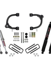 Skyjacker 3 Inch Upper Control Arm Suspension Lift System w/ Front Struts Rear Leaf Springs & Black MAX Shocks Toyota Tacoma 2016-2022                                     - TC536STUBKS - Image 2