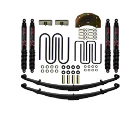 Skyjacker 4inch Softride Suspension Lift Kit with Black MAX Shocks Mono-Tube No Twin Tube Ford F-350 1986-1996