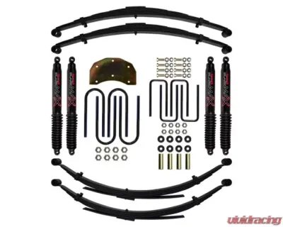 Skyjacker 4inch Suspension Lift System with Black MAX Shocks Mono-Tube Ford F-350 1986-1996 - F840MKS-B