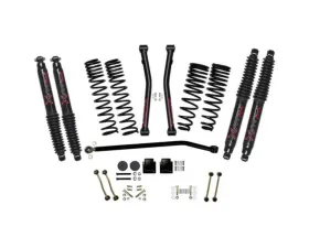 Skyjacker 3.5inch Front | 2inch Rear Dual Rate Long Travel Coil Spring Lift Kit with Black MAX Shocks Jeep Gladiator 2020