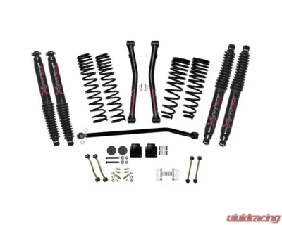 Skyjacker 3.5inch Front | 2inch Rear Dual Rate Long Travel Coil Spring Lift Kit with Black MAX Shocks Jeep Gladiator 2020 - G351KBLT
