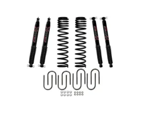 Skyjacker 3inch Dual Rate Long Travel Suspension Lift Kit with Black Max Shock Jeep Cherokee XJ 1984-2001