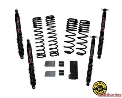 Skyjacker 2-2.5inch Long Travel Lift Kit with Black Max Shocks Jeep Wrangler JK 2-Door 4WD 2007-2018 - JK20BPBLT