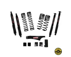 Skyjacker 2-2.5inch Long Travel Lift Kit with Black Max Shocks Jeep Wrangler JK 4-Door 4WD 2007-2018