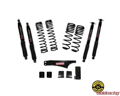 Skyjacker 2-2.5inch Long Travel Lift Kit with Black Max Shocks Jeep Wrangler JK 4-Door 4WD 2007-2018 - JK25BPBLT
