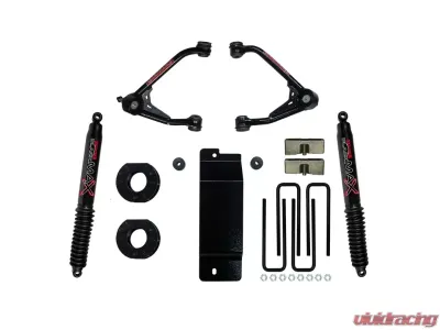 Skyjacker 3.5-4" Lift Upper Control Arm Lift Kit w/ Black Max B8500 Rear Shocks Chevrolet | GMC 1500 2014-2016 - C14350PB