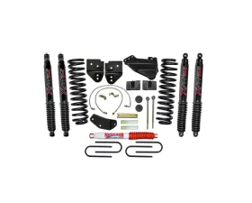 Skyjacker 4" Suspension Lift Kit w/ 4-Link Kit & Black MAX Shocks Ford F-250 2005-2007