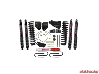 Skyjacker 4" Suspension Lift Kit w/ Black MAX Shocks & 4-Link Kit Ford F-250 Super Duty 2005-2007 - F54024K-B