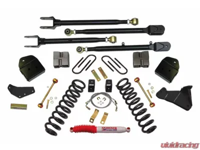 Skyjacker 6" Suspension Lift Kit w/ 4-Link Kit & Black MAX Shocks Ford F-250 Diesel 2008-2010 - F86524K-B