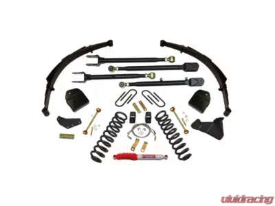 Skyjacker 4" Suspension Lift Kit w/ Black MAX Shocks & Class II 4-Link System Ford F-350 2008-2010 - F84024KSH-B