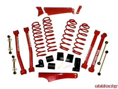 Skyjacker 4-5" Suspension Lift Kit Red Jeep Wrangler JK 4-Door 2007-2018 - JK401KCR