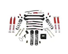Skyjacker 4inch Dual Rate Long Travel Coils Long Arm RR1 Lift Kit with Nitro Shocks Jeep TJ 1997-2006