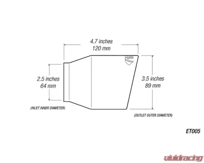 ARK Performance 3.5 inch ET005 Universal Exhaust Burnt Tip - TIP005-1