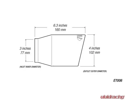 ARK Performance 4 inch ET006 Universal Exhaust Burnt Tip - TIP006-1